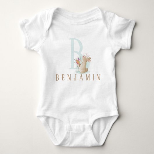 Aangepaste Baby voor Letter en Name Romper (Voorkant)