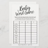 Aangepaste Baby Word-game-Kaart voor kleuren (Voorkant / Achterkant)