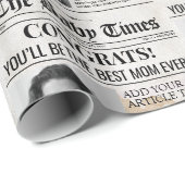 Aangepaste Baby Zwangerschap Onthullen Krant Gift  Cadeaupapier (Rol Hoek)