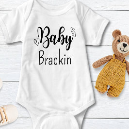 Aangepaste baby zwarte tekst Aangepaste unisex Romper