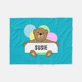 Aangepaste babybedden fleece deken (Voorkant (Horizontaal))