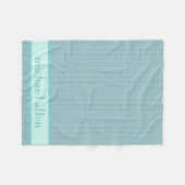Aangepaste babyblauw-Turquoise Blanket Fleece Deken (Voorkant (Horizontaal))