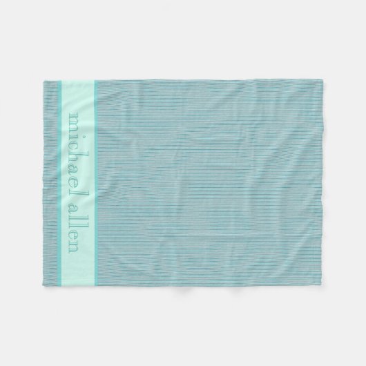 Aangepaste babyblauw-Turquoise Blanket Fleece Deken (Voorkant (Horizontaal))