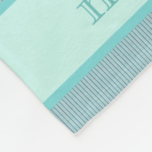 Aangepaste babyblauw-Turquoise Blanket Fleece Deken (Hoek)