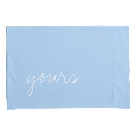 Aangepaste Babyblauwe kleur Kussensloop (Voorkant-Rechts)