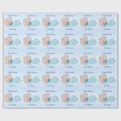 Aangepaste babyborel voor jongen cadeaupapier (Vlak)