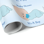 Aangepaste babyborel voor jongen cadeaupapier (Rol Hoek)