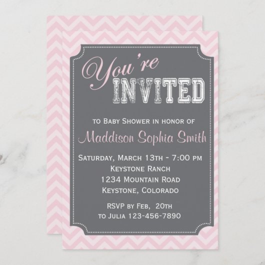 Aangepaste Babydouches Kaart (Voorkant / Achterkant)