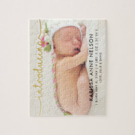 Aangepaste babyfoto als aandenken bij geboorteaank legpuzzel