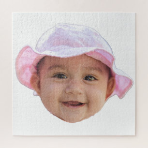 Aangepaste babyfoto, babyfoto gezicht legpuzzel