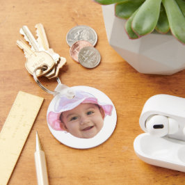 Aangepaste babyfoto, babyfoto gezicht sleutelhanger
