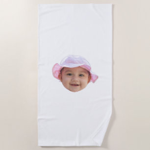 Aangepaste babyfoto, babyfoto gezicht strandlaken