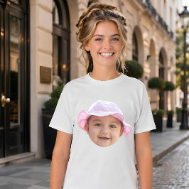 Aangepaste babyfoto, babyfoto gezicht t-shirt