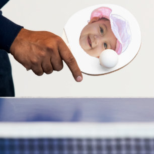 Aangepaste babyfoto, babyfoto gezicht tafeltennisbatje