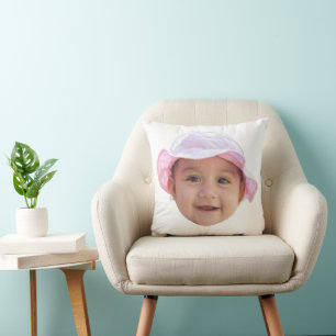 Aangepaste babyfoto, babygezichtsfoto kussen
