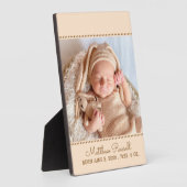 Aangepaste babyfoto geboorte statistieken fotoplaat (Zijkant)