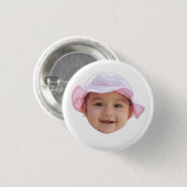 Aangepaste babyfoto gezicht ronde button 3,2 cm (Voorkant /achterkant)