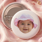 Aangepaste babyfoto gezicht ronde button 3,2 cm