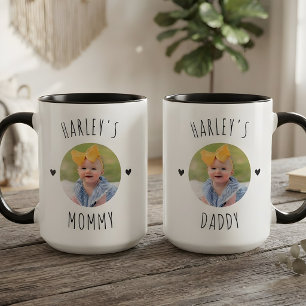 Aangepaste babyfoto Oma Opa Vader Moeder Verjaarda Mok