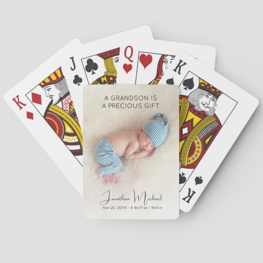 Aangepaste babyfoto pokerkaarten (Achterkant)