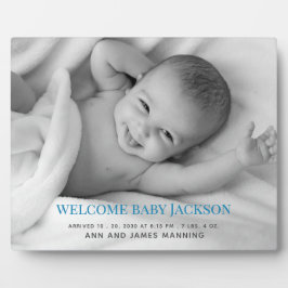 Aangepaste babyfoto-tableau met standaard fotoplaat