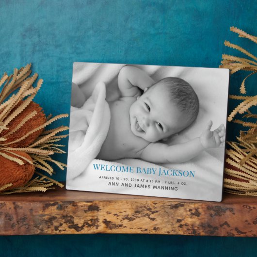 Aangepaste babyfoto-tableau met standaard fotoplaat (Zijkant)