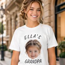 Aangepaste babygezicht foto tekst opa
