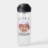 Aangepaste babygezicht foto tekst opa waterfles (Achterkant)