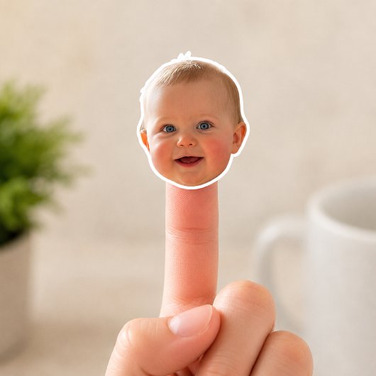 Aangepaste babygezichtsfoto | Gepersonaliseerd Sticker