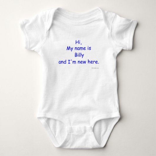 Aangepaste babyHi Mijn naam is ...en ik ben nie Romper (Voorkant)