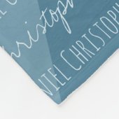 Aangepaste babyjongen met de naam Aangepast herhaa Fleece Deken (Hoek)