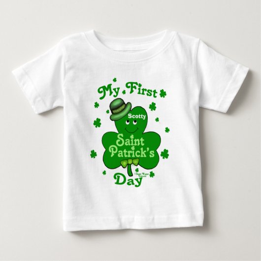 Aangepaste babyjongen's eerste Baby Romper op dag (Voorkant)
