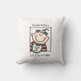 Aangepaste babyluiften voor eerste Kerstmis Lichte Kussen