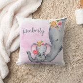 Aangepaste babyolifant kinderkamer kussen (Deken)