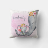 Aangepaste babyolifant kinderkamer kussen (Achterkant)