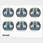 Aangepaste baby's brouwen tweekleppige Giraffe Ronde Sticker (Vel)