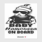 Aangepaste babysnaam op boord - Baby Hamoussa Sticker (Vel)