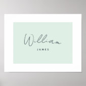 Aangepaste babyspeelkleurnursery decor pastelgroen poster (Voorkant)