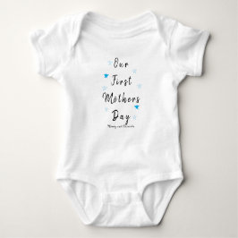 Aangepaste Babysuit Blue star | 1e moederdag Romper