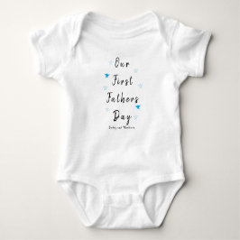 Aangepaste Babysuit Blue star | 1e Vaderdag Romper