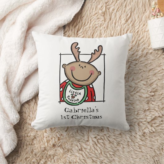 Aangepaste babyteonkant voor eerste Kerstmis Kussen (Deken)