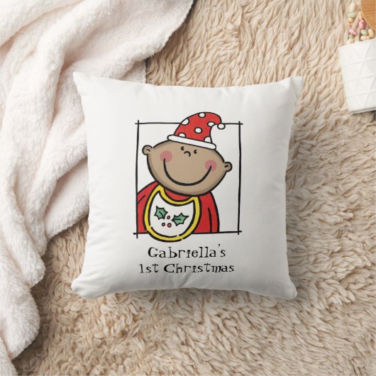 Aangepaste babyteonkant voor eerste Kerstmis Kussen (Deken)