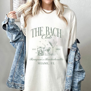 Aangepaste Bach Club Bachelorette Retro Cocktail G T-shirt