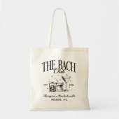 Aangepaste Bach Club Bachelorette Retro Cocktail Z Tote Bag (Voorkant)
