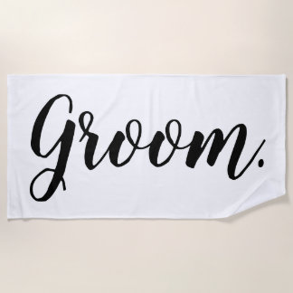 Aangepaste Bachelor Groom Beach Towel Strandlaken