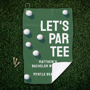 Aangepaste Bachelor Party Golfreis Let's Par T-shi Golfhanddoek
