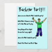 Aangepaste Bachelor Party!!! Uitnodigingen (Voorkant / Achterkant)
