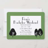 Aangepaste Bachelor Weekend Wilderness Uitnodiging (Voorkant)