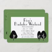 Aangepaste Bachelor Weekend Wilderness Uitnodiging (Voorkant / Achterkant)