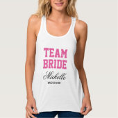 Aangepaste bachelorettanktoppen voor teambruid tanktop (Voorkant)